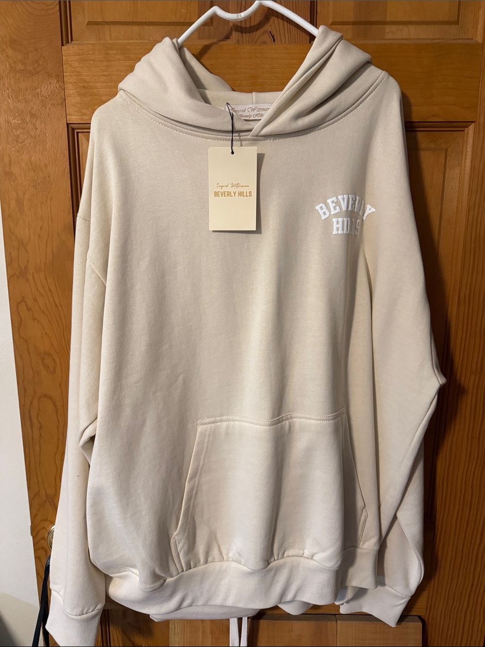 Authentic Beverly Hills Cream Hoodie Sweatshirt